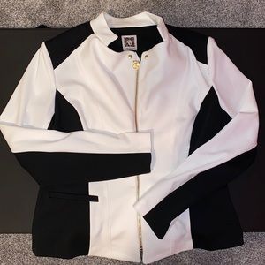 Anne Klein White and Black Dress Jacket